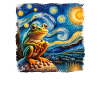 Vincent van Gogh Tähtikirkas yömaalaus sammakon kanssa