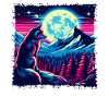 Wolfsnacht in retro style