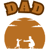 Dad Little Girl Brown