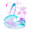 Surf Retro Wave Surfer Cadeau