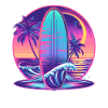Surf Retro Wave Surfer Cadeau