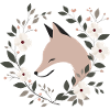 Fox with flowers