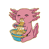 Ramen drôle d’axolotl
