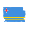 Drapeau d’Aruba - Caraïbes néerlandaises - Caraïbes