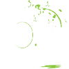 White elephant with green paint