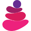 Pink stone/rock logo