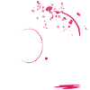 White elephant with pink paint