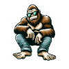 Cool Bigfoot with sunglasses