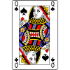Spielkarten-Pik-Dame