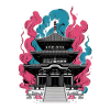 Temple rises from clouds