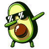 Dabbing Avocado Funny Vegan