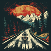 Ride to sunset