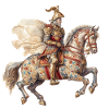 Chevalier à cheval, Moyen Âge