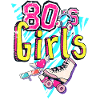 80s Girls Neon Roller Vibe