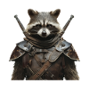 Raccoon Knight Medieval