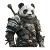 Panda Knight Middle Ages