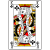 Carte à jouer roi de trèfle