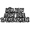 Stop with the Sperenzken
