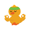 Funny Namaste Yoga Duck