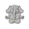 Drôle Namaste Yoga Éléphant