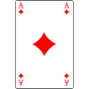 Ace of diamond playing card