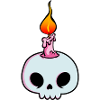 Kawaii Candle Skull