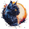 Mystic Cat Portrait Impression d’art