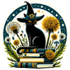 Bookish Cat Witch