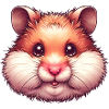 Hamsterin pään muotokuva ruma hamsterin posket
