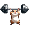 Cool Hamster Haltère Haltérophile Fitness