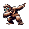Bigfoot Dabbing with Sunglasses