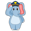 Éléphant Policier Police