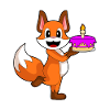 Fox Birthday Candle Cake