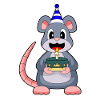 Mouse Birthday Candle Cake