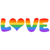 Rainbow Love Lettering