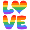 Regenbogenliebe Herzdesign
