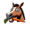 Enjoying horse moment