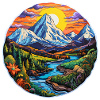 Mountain panorama at sunrise