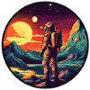 Astronaut on an alien planet