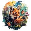 Renard dans une clairière