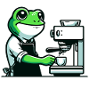 Coffee Brewin' Frog: Der Espresso-Experte