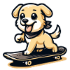 Skateboarding Pup: The Street-Smart Canine