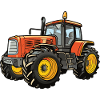 Tractor Farmer Icon