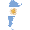 Carte murale Argentine Drapeau