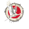 Kranich Japan Flagge