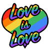 Love is Love Rainbow Heart