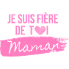 T-shirt Fierté Maman Coeur Rose