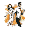 Un couple s’évade et danse