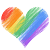 Regenbogenherz Farbstrich