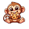 Chimpanzee with Biscuit Sweet Temptation